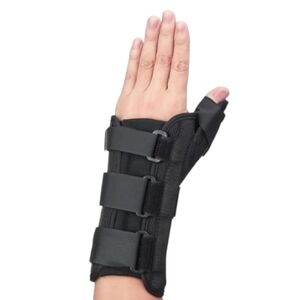 Black Adjustable Wrist Brace, Small, Left Hand.
